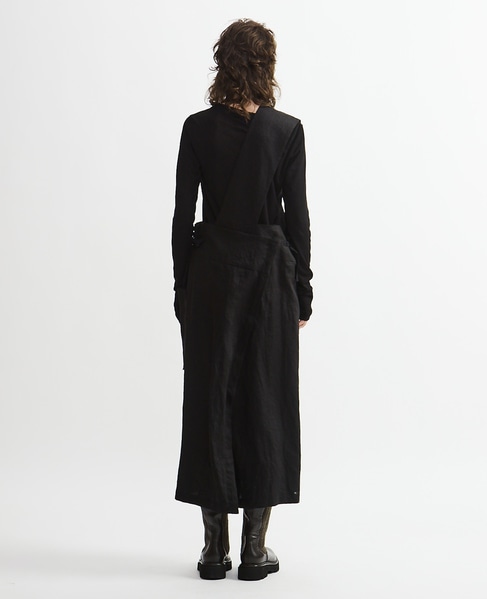 【Archive Dress Collection】フレンチリネンワンショルダースカート 詳細画像 ブラック 4