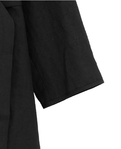 リネンウールタンブラーワッシャードレス 詳細画像 ブラック 14