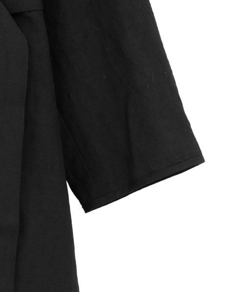 リネンウールタンブラーワッシャードレス 詳細画像 ブラック 4