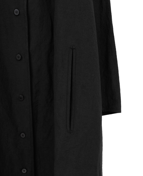 リネンウールタンブラーワッシャードレス 詳細画像 ブラック 8