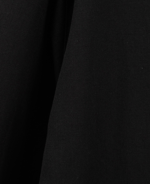 綿麻高密度ツイルバンドカラーシャツワンピース 詳細画像 ブラック 8