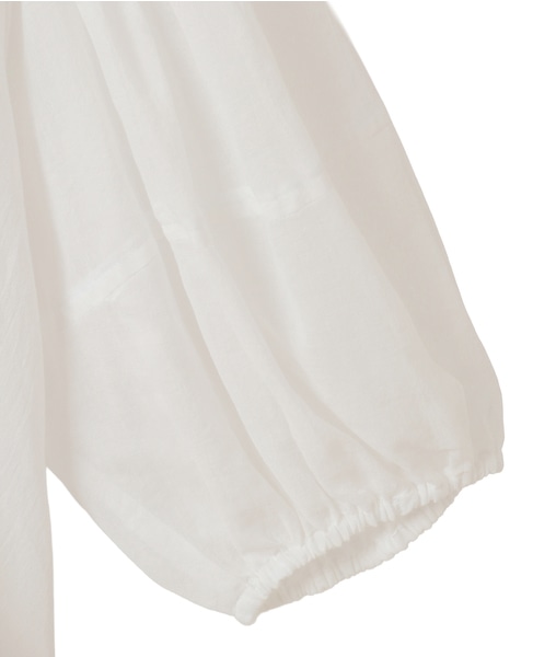 ボイルギャザーブラウス 詳細画像 ホワイト 4