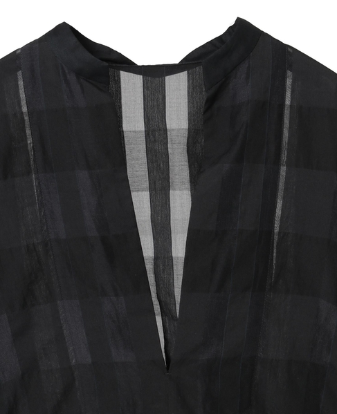 コードチェックワッシャーチュニック 詳細画像 ブラック 3