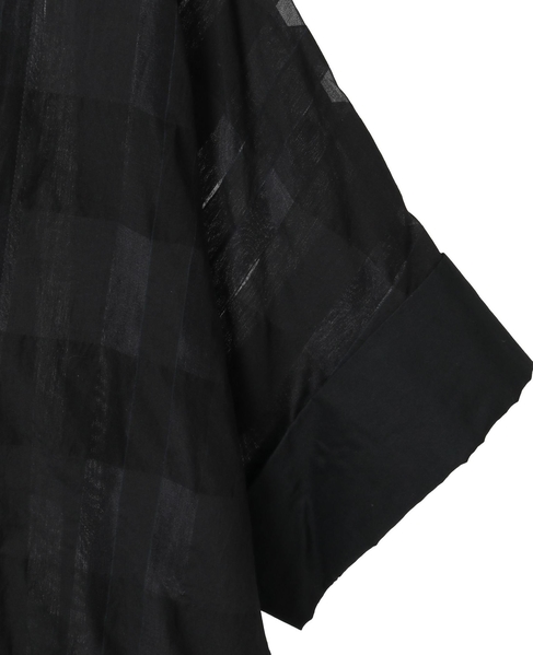 コードチェックワッシャーチュニック 詳細画像 ブラック 4