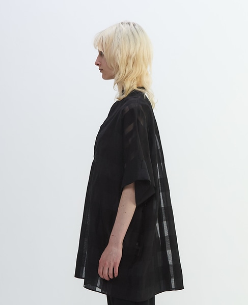 コードチェックワッシャーチュニック 詳細画像 ブラック 7