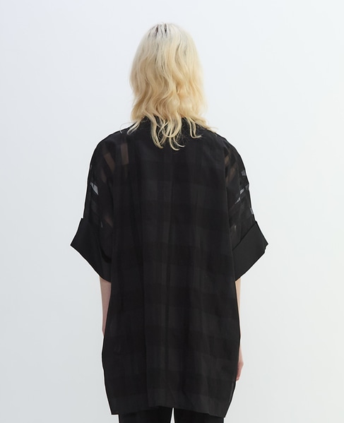 コードチェックワッシャーチュニック 詳細画像 ブラック 8