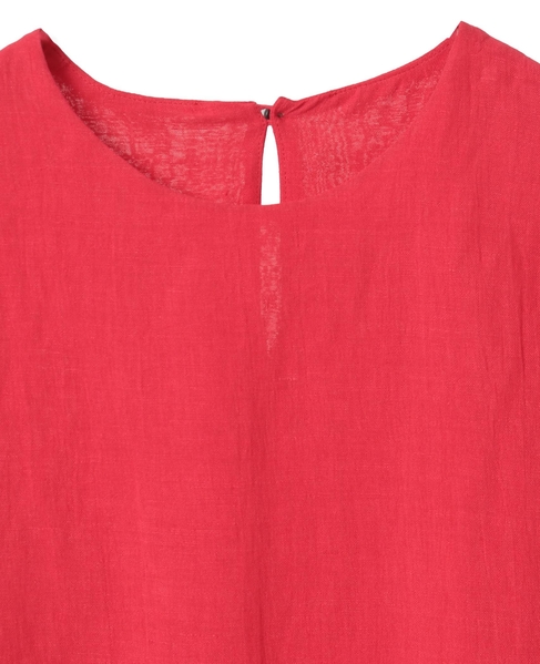 ナチュラルリネンガーゼノースリーブブラウス 詳細画像 レッド 3