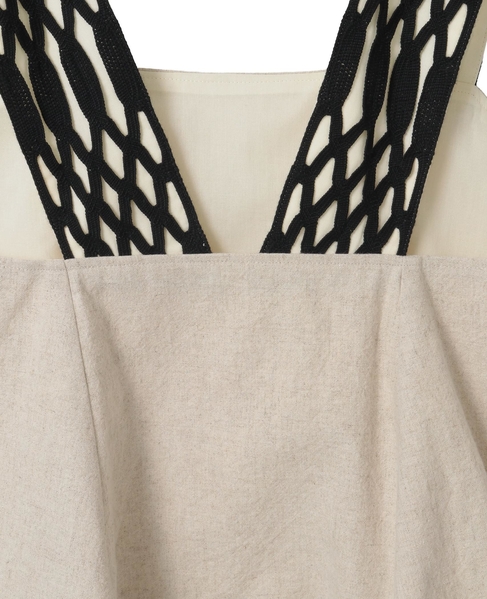 コットンリネンラミーキャンバスキャミソールトップス 詳細画像 ベージュ 4