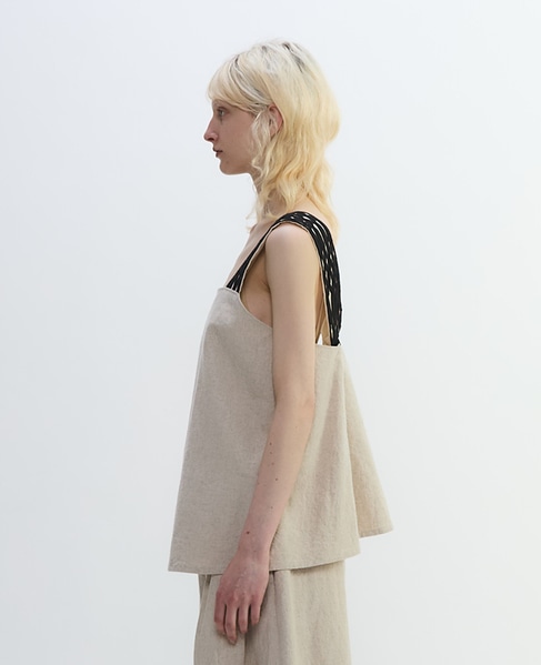 コットンリネンラミーキャンバスキャミソールトップス 詳細画像 ベージュ 8