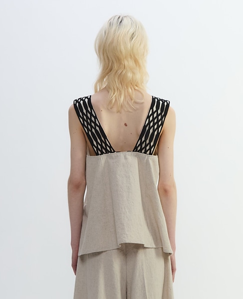 コットンリネンラミーキャンバスキャミソールトップス 詳細画像 ベージュ 9