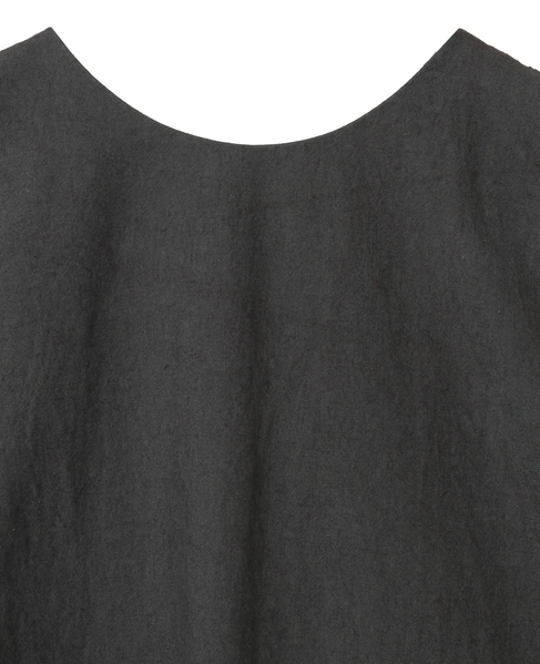 コットンリネンラミーキャンバスチュニックブラウス 詳細画像 グレー 3