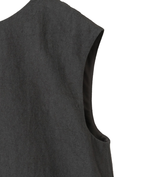 コットンリネンラミーキャンバスチュニックブラウス 詳細画像 グレー 5