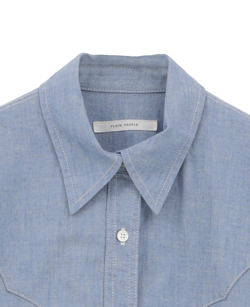 ダンガリーウエスタンシャツ 詳細画像 ライトブルー 3