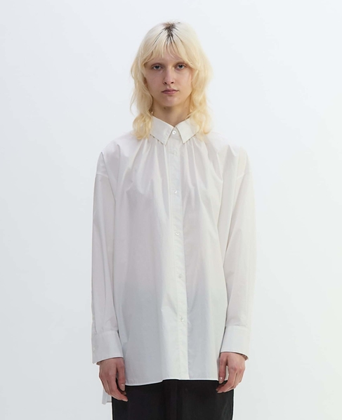 コンパクトツイルギャザーディティールシャツ 詳細画像 オフホワイト 10