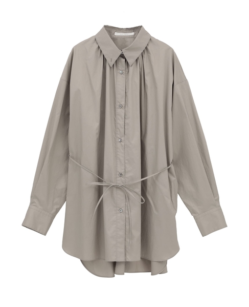 コンパクトツイルギャザーディティールシャツ 詳細画像 グレー 1