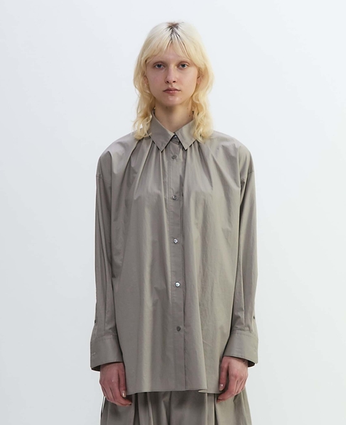 コンパクトツイルギャザーディティールシャツ 詳細画像 グレー 2