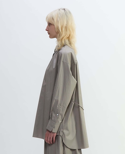 コンパクトツイルギャザーディティールシャツ 詳細画像 グレー 3