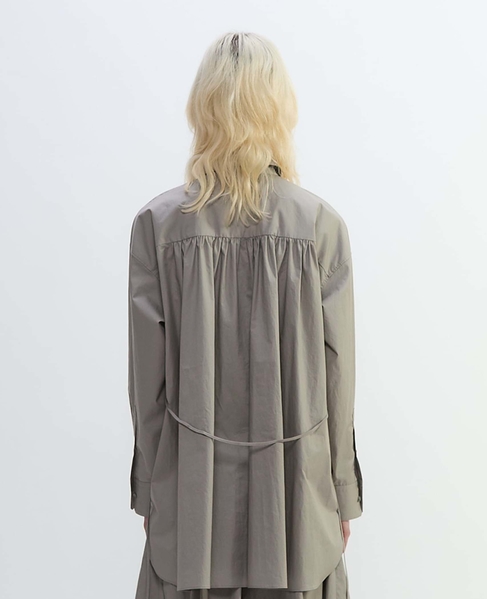 コンパクトツイルギャザーディティールシャツ 詳細画像 グレー 4