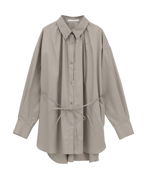 コンパクトツイルギャザーディティールシャツ 詳細画像 グレー 5