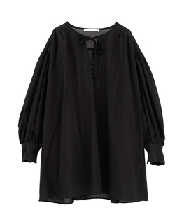 コットンボイルガーゼタンブラースモックブラウス