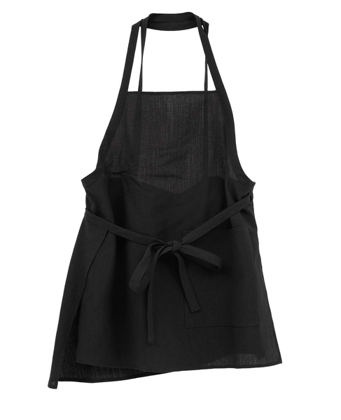 リネンウールタンブラーワッシャーエプロンベスト 詳細画像 ブラック 1