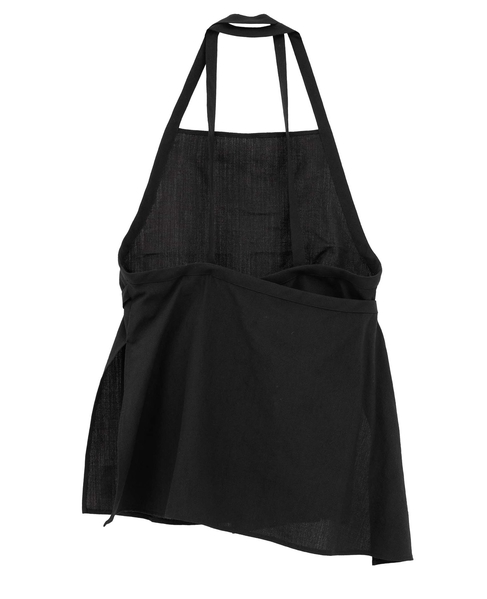 リネンウールタンブラーワッシャーエプロンベスト 詳細画像 ブラック 2