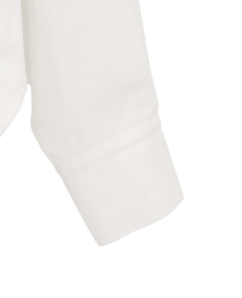 綿麻高密度ツイルアトリエモチーフプリントシャツ 詳細画像 オフホワイト×ブラック 4