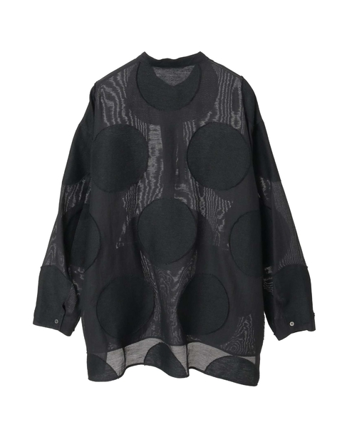 ビッグドットスラッシュネックシャツ 詳細画像 ブラック 2