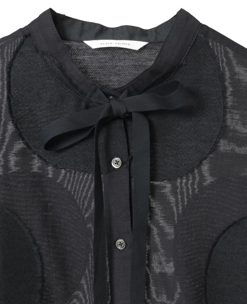 ビッグドットスラッシュネックシャツ 詳細画像 ブラック 3
