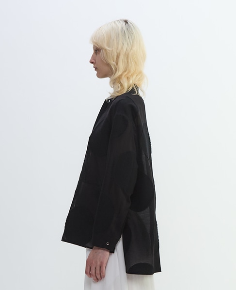 ビッグドットスラッシュネックシャツ 詳細画像 ブラック 9