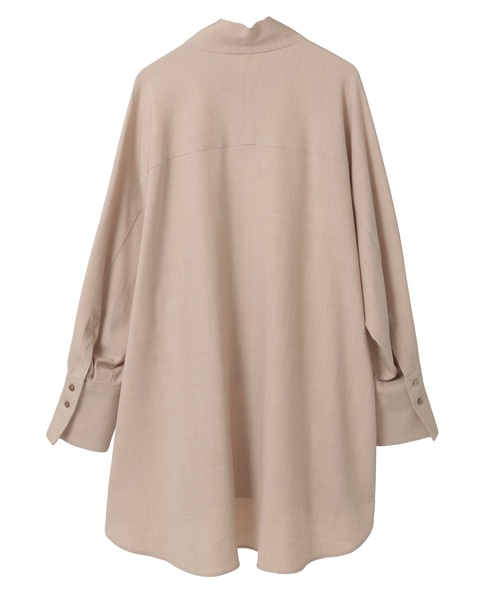 フレックスウールサキソニーボウタイブラウス 詳細画像 ベージュ 2