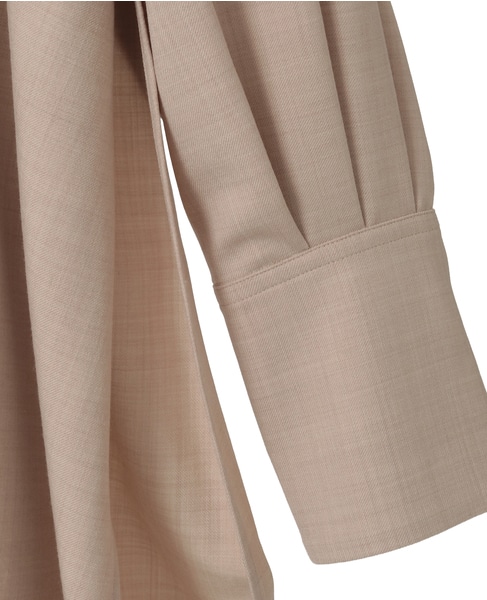 フレックスウールサキソニーボウタイブラウス 詳細画像 ベージュ 4