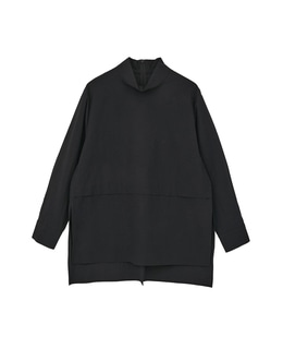 COTTON SABREタック＆スリットハイネックブラウス