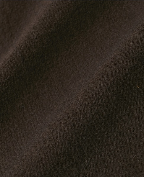 COTTON SABREタック＆スリットハイネックブラウス 詳細画像 ブラウン 6