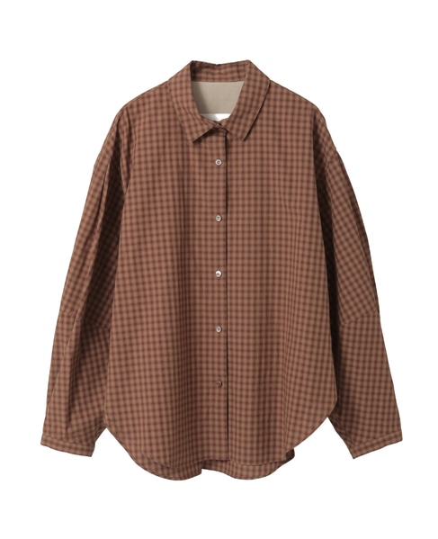 オーガニックチェック/綿ウールビエラシャツ 詳細画像 ブラウン 1