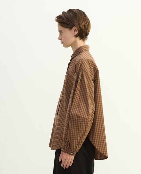 オーガニックチェック/綿ウールビエラシャツ 詳細画像 ブラウン 3