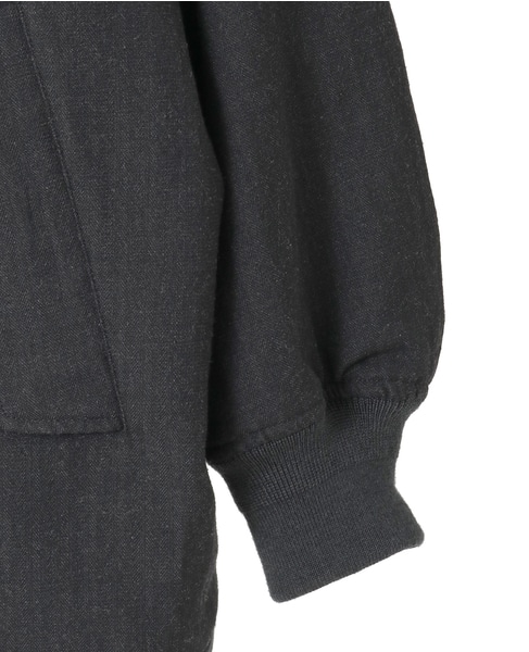 ウールリネンヘリンボンMA-1型ブルゾン 詳細画像 チャコールグレー 12