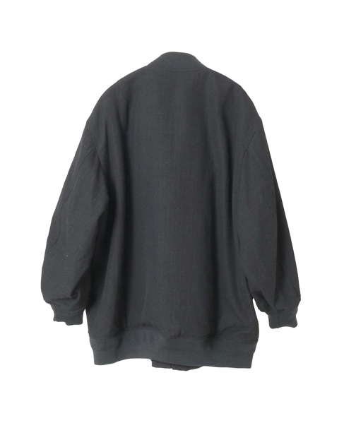 ウールリネンヘリンボンMA-1型ブルゾン 詳細画像 チャコールグレー 2