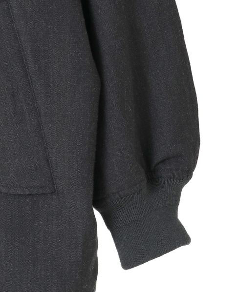 ウールリネンヘリンボンMA-1型ブルゾン 詳細画像 チャコールグレー 5