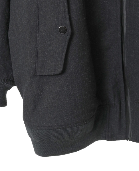 ウールリネンヘリンボンMA-1型ブルゾン 詳細画像 チャコールグレー 6