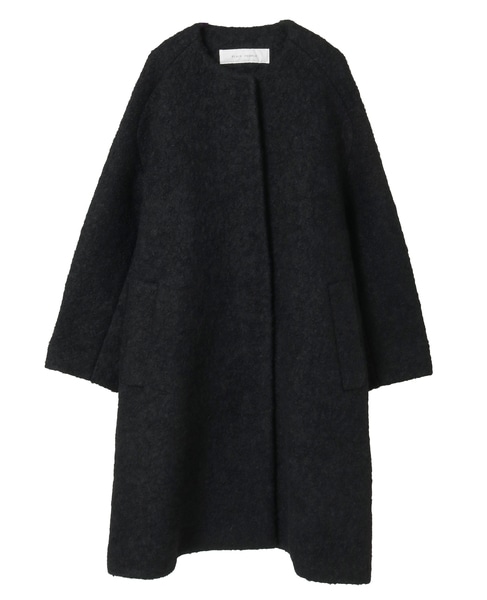 ループインレイノーカラーコート 詳細画像 ブラック 1