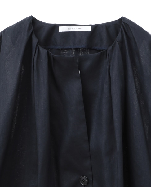 ラミーリヨセルタック＆ギャザージャケット 詳細画像 ネイビー 3