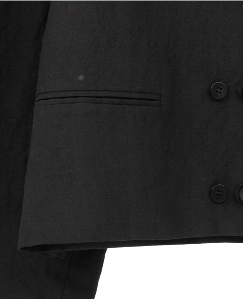 リネンウールタンブラーワッシャーショートジャケット 詳細画像 ブラック 12