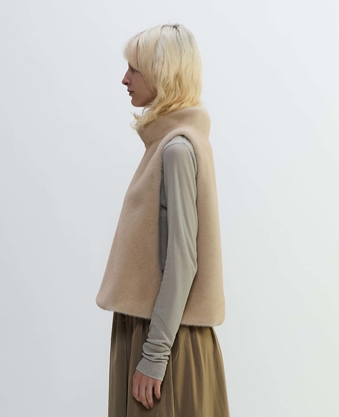 エコファーオフタートルベスト 詳細画像 オフホワイト 3