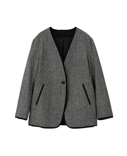 ヘビーコットンリネントリミングジャケット