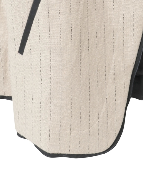 ヘビーコットンリネントリミングジャケット 詳細画像 ベージュ×ブラック 11