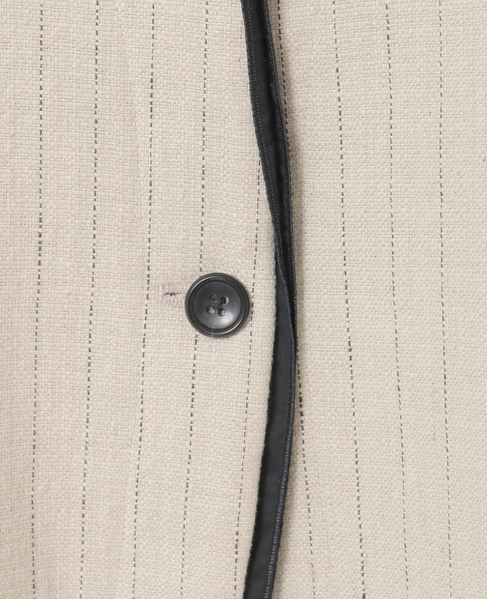 ヘビーコットンリネントリミングジャケット 詳細画像 ベージュ×ブラック 13