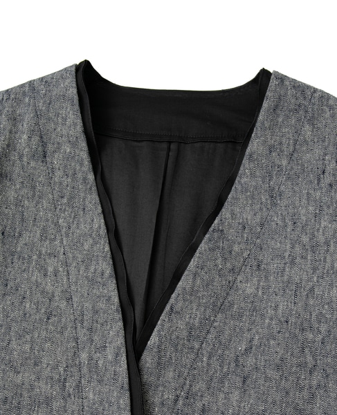 ヘビーコットンリネントリミングジャケット 詳細画像 ネイビー 3