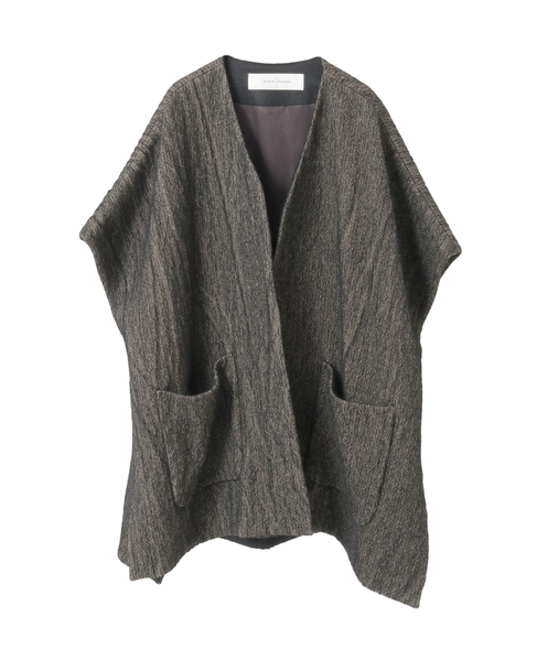 ウールへリンボンボクシージレ 詳細画像 ベージュ×ブラック 1