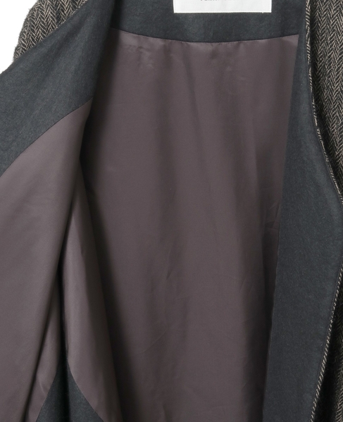 ウールへリンボンボクシージレ 詳細画像 ベージュ×ブラック 4